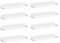 Lifewit Floating Shelves for Wall, 8 Pack White Plastic Shelf 38.1cm Room Decor for Bookcase/Vinyl Record Display/Photo/Picture in Bedroom, Living Room, Bathroom, Kitchen Storage and Organization