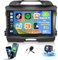 【2+64G】 Android 13 Dual Din Autoradio für Kia Sportage 2010-2016 mit Carplay & Android Auto, 9 Zoll Touchscreen Autoradioempfänger mit Bluetooth WiFi GPS FM/RDS Hi-FI SWC+AHD Rückkamera & Mic