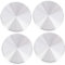 AUTSUPPL 4 Stücke Runde Dicke Silber Aluminium Discs Für Glas Tisch Tops Kaffee Tische Adapter Tee Tische Zubehör