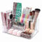 ANRUI Nail Drill Holder, 28 Holes Nail Drill Machine & Bits Storage Box, Acrylic Nail Drill Bits Holder, Professional Nail Drill Organizer Box for Manicure tools - Transparent