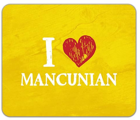 Shopagift I Love Mancunian Mouse Mat Pad Manchester United City 24cm x 19cm