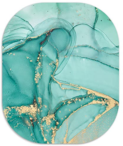 LF LOIAAFEL Mouse Pad, Marble Mini Mouse Pad, Washable Small Mousepads Cute Mouse Pads with Non-Slip Base Computer Mouse Mat Portable for Office Laptop Working Studying (Green gold marble)