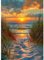 AIRDEA Strand Diamond Painting Erwachsene, DIY 5D Landschaft Diamant Painting Bilder, Bastelset Erwachsene Frauen als Haus Wanddeko 30x40 cm