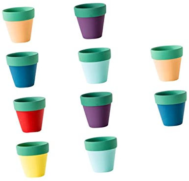 MERRYHAPY Pot De Fleurs Coloré en Terre Cuite pour Plantes D'intérieur Trou De Drainage pour Jardinage Créatif sur Balcon Et Salon