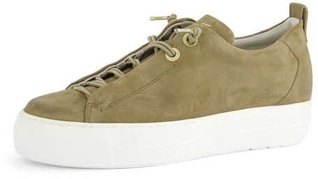 Paul Green Low-Top Sneaker Damen - Eva-Sohle, Elastische Schnürsenkel, Softes Leder Komfort - Büro & Freizeit Damenschuhe - Mittelbraun 34x