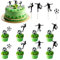 Kuchen Deko Fußball, 48 Stück Tortendeko Fussball Fußball Cupcake Topper Fussball Party Tortenaufleger Fussball Exquisit Fußball Deko Geburtstag, Junge Fussball Muffin Deko für Geburtstagsfeie