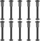 PATIKIL M6 x 45 mm Vis Chicago à Tête Hexagonale, 10 Ensembles Vis de Fixation pour Boulons, Écrous à Tête Creuse, pour Scrapbooking, Ceinture, Album Photo, Réparation de Meubles, Noir