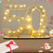 Seutgjie Deko 50 Geburtstag Frau Mann, Geldgeschenke Geburtstag 50 Originelle Holz Schild Gästebuch mit LED Lichterkette für Männer Frauen Goldene Hochzeit Jubiläum Tischdeko 1975-2025