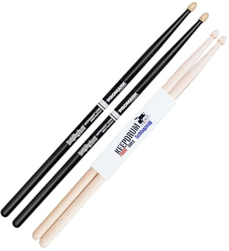 Promark TXMP420XW-AG Mike Portnoy 5A Paire de baguettes avec grip Acticwe + baguettes Keepdrum 5A