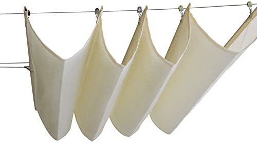 Retractable U Shaped Wave Shade Sails with Mounting Kit Easy Installation for Pergola Cover or Glass House Canopy Size W1.7m x L17m (W5.57ft x L55.77ft)