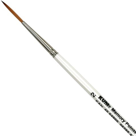 KUM 5145111 - Pinceau Aquarelle Memory Point Liner Taille 2, 1 Pinceau d'artiste