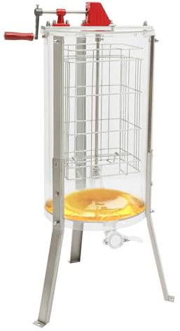 Honigschleuder 2 Frame Manuelle Honigextraktor Honeycomb Spinner Drum Manual Crank & Honey Gate Valve für Imker