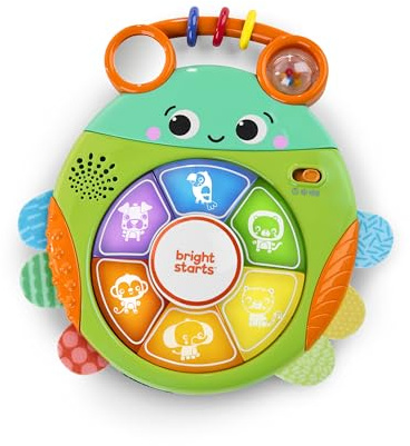 Bright Starts Safari Surprise Multisensorisches Spielzeug, elektronisches Babyspielzeug mit Tiergeräuschen und Melodien, zum Entdecken von Ursache und Wirkung, Unisex, ab 6 Monaten