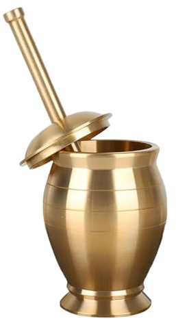 Pestle And Mortar Pestle And Mortar Set Easy To Clean Copper With Lid Multipurpose