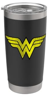 Wonder Woman Vintage Logo Bicchiere termico in acciaio inox doppia parete