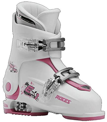 Roces Kinder Idea Up 19.0-22.0 Kinderskischuh verstellbar, white-deeppink, 30-35 EU