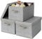 GRANNY SAYS Fabric Storage Boxes with Lids, Pack of 3 Grey Storage Box with Lid, Wardrobe Storage Organiser, Storage Baskets for Shelves, Foldable Storage Box for Bedroom Organising Clothes Toys