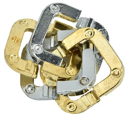 Puzzle Lock Pädagogisches Spielzeug Metalldraht Puzzle Set Rätsel IQ Test Entflechtung Entsperren Interlock-Spiel Zaubertrick Spielzeug Vierblättriges Kleesperre für Parteibevorzugung Kinder Erwachsen
