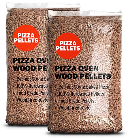 Pizza Oven Wood Pellets - 10kg (2 x 5kg), Oak hardwood pellets (food grade) for all pizza ovens Ooni Dallonda Nero
