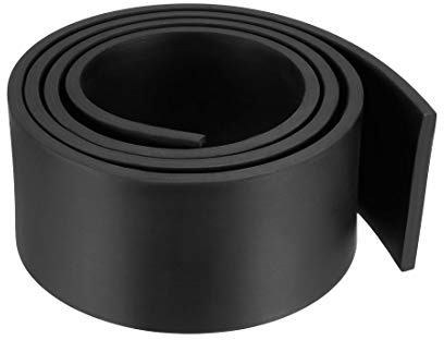 sourcing map Solid Rectangle Rubber Seal Strip 50mm Wide 5mm Thick, 1 Meter Long Black