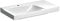Geberit Xeno 2 Waschtisch, Ablagfläche rechts, mit Hahnloch, ohne Überlauf, 90x48 cm Weiss mit KeraTect, 500533011-500.533.01.1