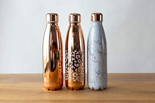 AK Lifestyle Stainless Steel Insulated Double Wall Reusable BPA Free Leak Free Water Bottle Flask 480ml 0.48L 0.48 litre (Rose Gold)