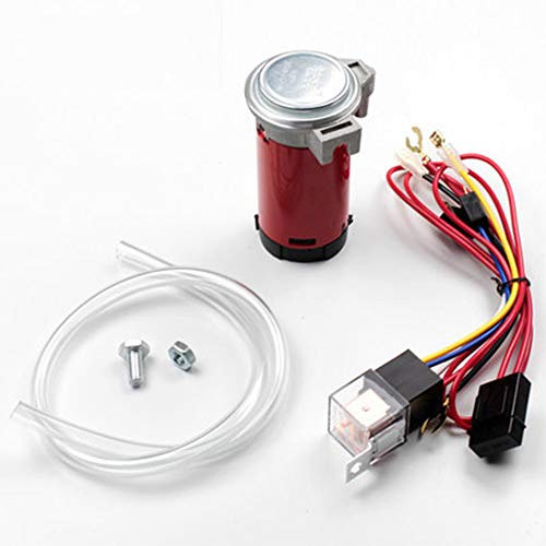 Compresseur D'air À Klaxon 12V / 24V Pour Camions, Motos, Véhicules Électriques, Faisceau De Câbles Avec Relais, Rouge,B:red,12V