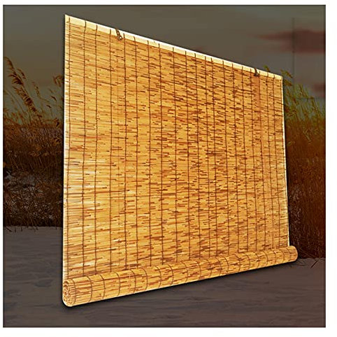 ASDQWER Bambus Raffrollo,Bambusrollo Faltrollo Rollo,Jalousie Bambus Rollo, Vintage Bambusrollo Blind Mit Heber, Für Außen- / Terrasse, Sonnenschirm-Fensterläden, Anpassbar,80x200cm/32x79in