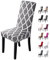 BalladHome® Stuhlhussen Stretch Stuhlhussen Universal Esszimmerstühle Stuhlhussen Decorative Stuhlüberzug Abnehmbar Schutzhülle für Hochzeitsfeiern, Bankett, Hotel(4 Stück, Grau Gitter)-H