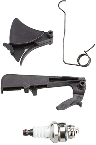 Fafeicy Gas-Kettensägen-Zündkerzen-Kit für 340 345 346XP 350 351 353 357XP 359 (4 Stück, Eisen, Zündkerze)