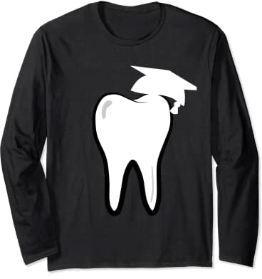 Dental School Graduation Cap Graduate Zahnarzt DDS RDH Zahn Langarmshirt