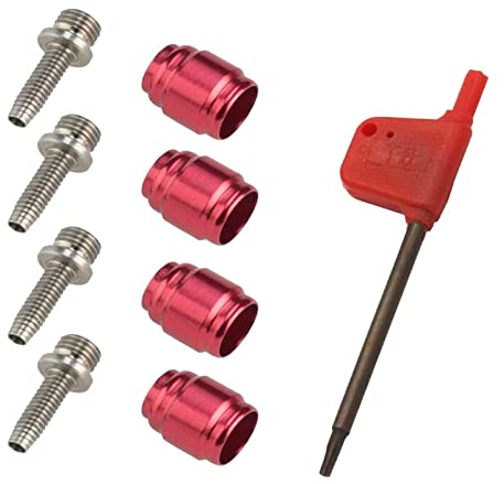 LGEGE Fahrrad Bremsleitung Olive Kit - 4 Sets Fahrrad Olive Verbindungseinsatz Öl Fitting für Avid Sram Fahrrad Hydraulische Scheibenbremsschlauch Stealth-A-MAJIG Schnellinstallation