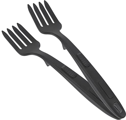 UPKOCH 2Pcs Fourchette En Silicone AntiadhéSive Flexible Ustensiles De Cuisine Multifonctionnels Pour PâTes Et PuréE Confortable Et Pratique Noir