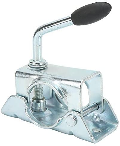 FOLOSAFENAR Clamp Split Fixing Brackets, Jockey Wheel Prop Stand 48mm/1.89in Duty Professional Rustproof High Strength for RV for Trailer