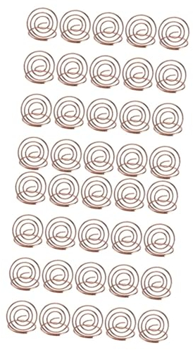 EXCEART 48 Stk Goldene Büroklammern Tischnummernhalter Clips in Herzform Fotohalter Roségold