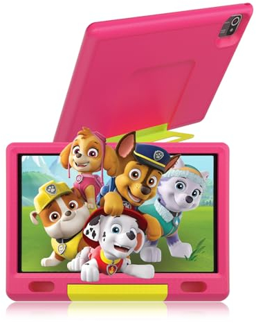 Wqplo Tablet per bambini da 10 pollici Android 13 64 GB da 5000Mah Bluetooth IPS HD 1280 * 800 Visualizza Controllo parentale (pink)