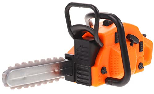 Abaodam Motosega Da Casa Delle Bambole Fingi La Motosega Del Lavoratore Strumento Di Lavoro Attrezzo Da Giardino in Statuetta Mini Motosega Miniatura Bambino Strumenti Di Costruzione Pvc