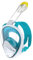 Masque de Plongée Intégral Seaview Pro, 180°View Masque Snorkeling Plein Visage, Garanti sans Risque de CO2 Résiduel, Masque Compatible Caméra Sport Anti-Buée Anti-Fuite pour Adultes Enfants (Vert, S)