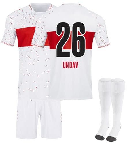 Generic Stuttgart Fußball Trikot, 23/24 Neue Hause/Auswärts Trikot für Kinder Erwachsener, Fussball Trikot Shorts Socken Anzug Jungen Herren