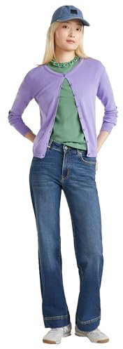 United Colors of Benetton Maglia Coreana M/L 1091d5558, Maglione Cardigan Donna, Pervinca 1w6, S