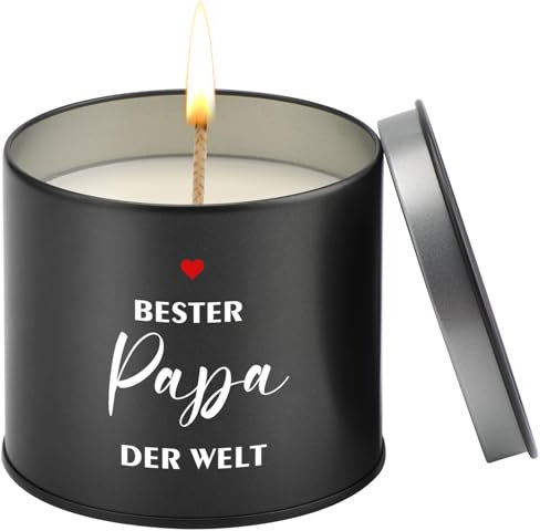 PRSTENLY Papa Geschenk Geburtstag, Duftkerze Geschenke für Bester Papa, Weihnachtsgeschenke Vatertagsgeschenk Geburtstagsgeschenk Vater von Kindern