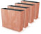 IMJ-Global Lot de 4 pots à fleurs rectangulaires Urbi Square en plastique Beton Effect 58 x 18 x 49,8 cm pour intérieur extérieur en terre cuite 44 litres design moderne