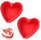 QEEYON 2 PCS Moule Gateau Coeur Silicone,22cm Moule Silicone Coeur,Sans BPA - Antiadhésif Moule Coeur Gateau - Pour Saint Valentin Gâteau, Cheesecake, Puddings