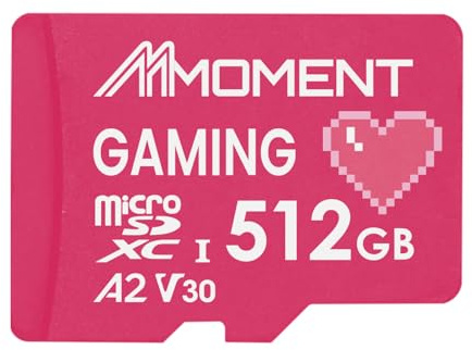 MMOMENT 512GB Gaming Memory Card, Micro SDXC Card, A2, UHS-I, U3, V30, Class10, Up to 160MB/s Read and120MB/s Write Speed (MM23 PRO)