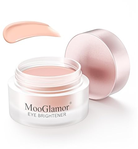 MooGlamor Under Eye Brightener und Concealer mit Sofort-Wach-Effekt und Natürlich Verblendbarem Under Eye Corrector für Dunkle Augenringe und Primer (#01 Light Rose)