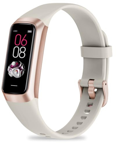 Fitness Tracker with Step Counter/Calories/Stopwatch, Activity Tracker, Health Tracker with Heart Rate Monitor, Sleep Tracker,1.10''AMOLED Touch Color Screen, Pedometer Watch for Women Men