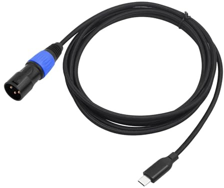 Zxpjkyu Cable de Sonido USB C a XLR Macho Cable Adaptador Conector Audio Material Aleación de Zinc Conexión Dispositivos Compatible Adecuada para Uso en Teléf, 300cm