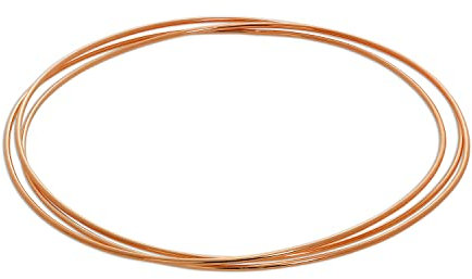 Sterlingsilber getaucht Rotgold Dreifach Stapel Armreif