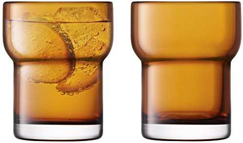 LSA International Utility Becher, 300 ml, bernsteinfarben, 2er-Set, mundgeblasenes und handgefertigtes Glas, UT64