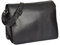 House of Leather Damen Echtleder Umhängetasche Organisator Kreuzkörper Klappe über Tasche Maui Schwarz
